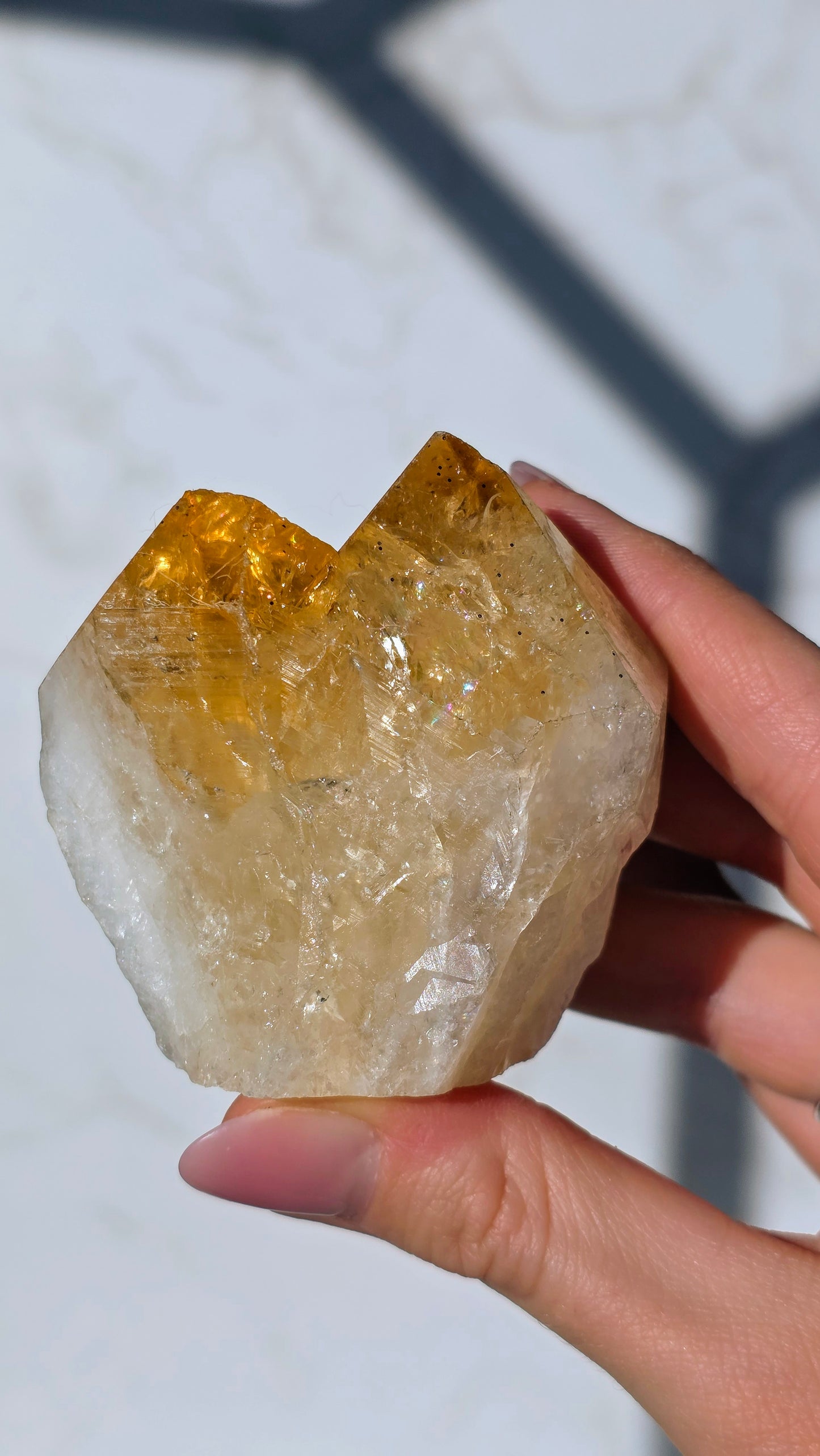 Citrin Naturspitze XL (thermisch behandelter Amethyst)
