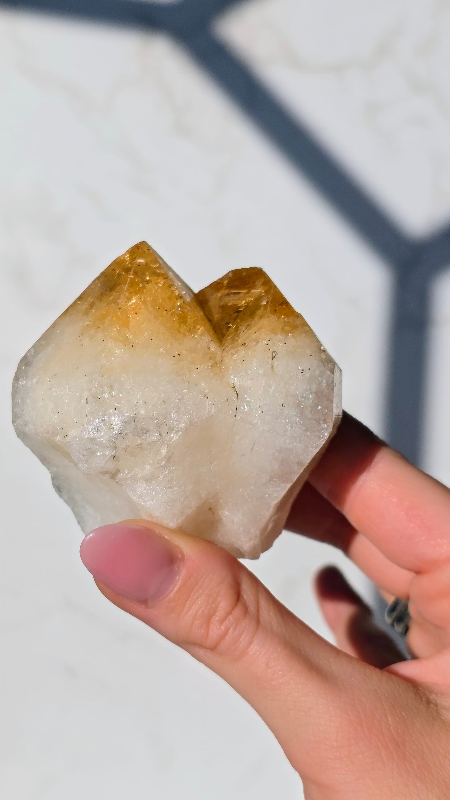 Citrin Naturspitze XL (thermisch behandelter Amethyst)