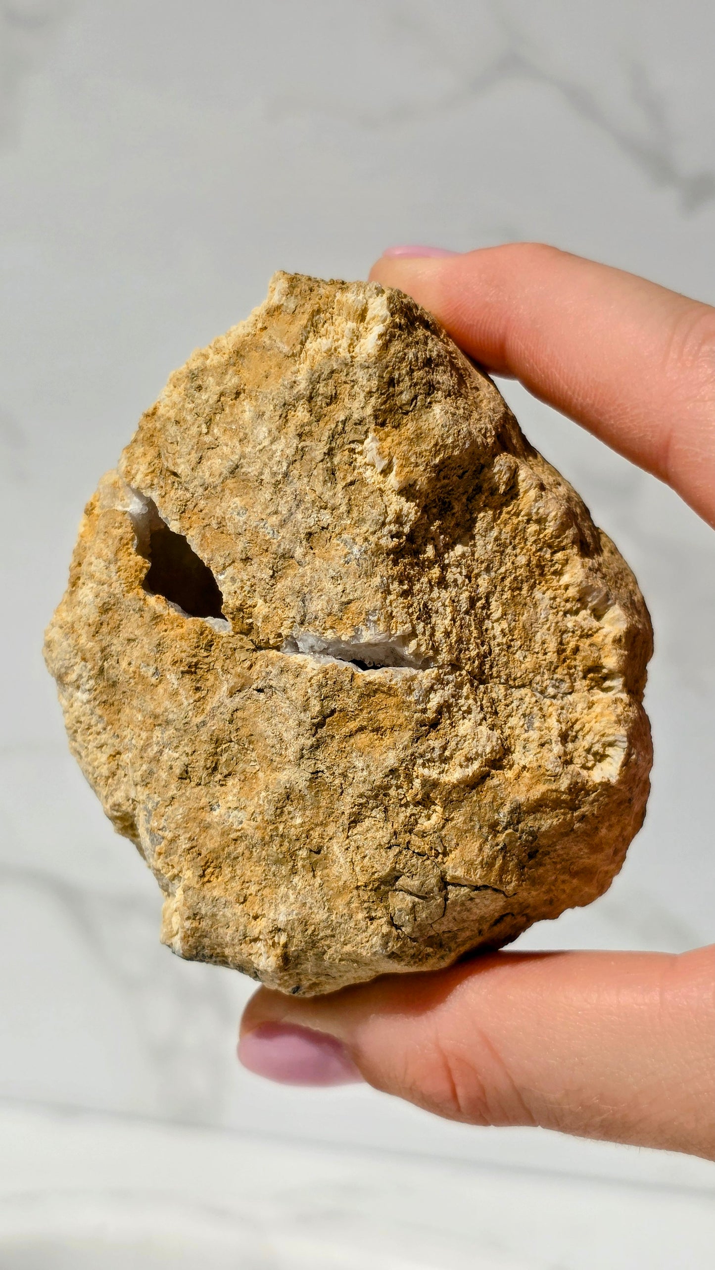 Quarzgeode Paar mit viel Glitzer