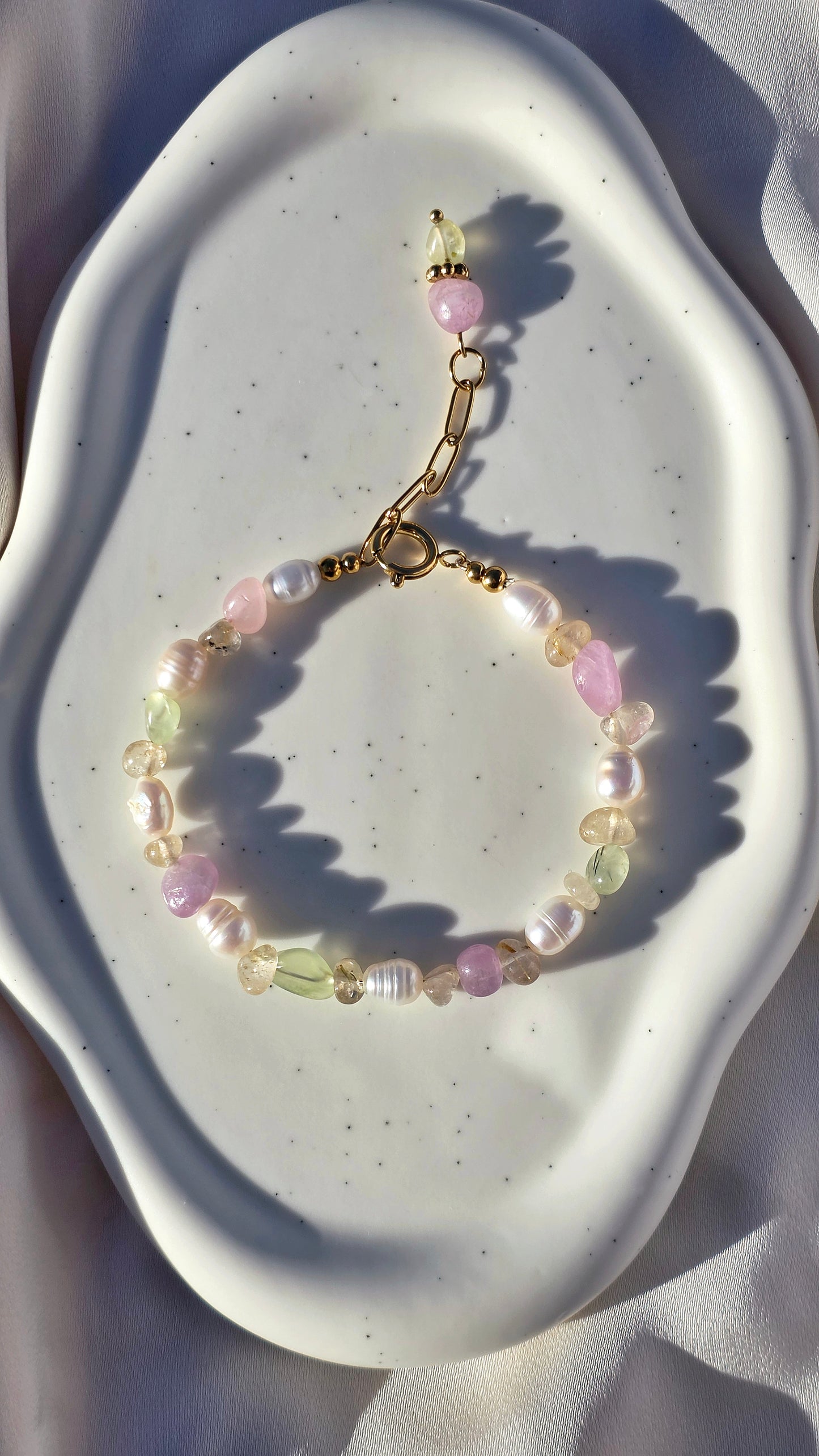 SPRING GLOW 𖦹 Edelstein Armband