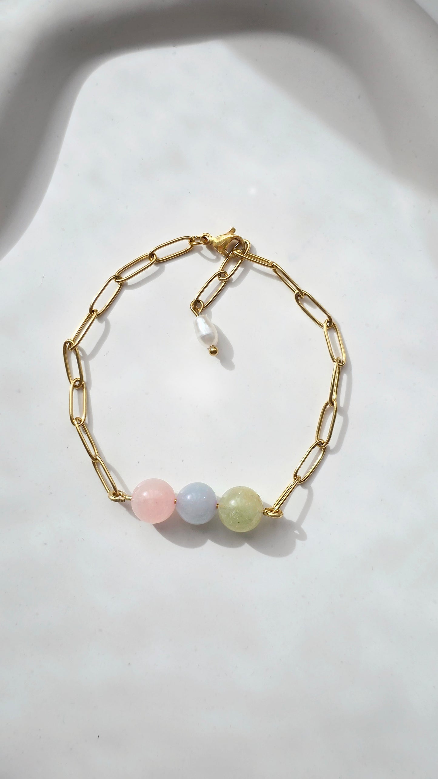 PASTEL BUBBLE 𖦹 Edelstein Armband