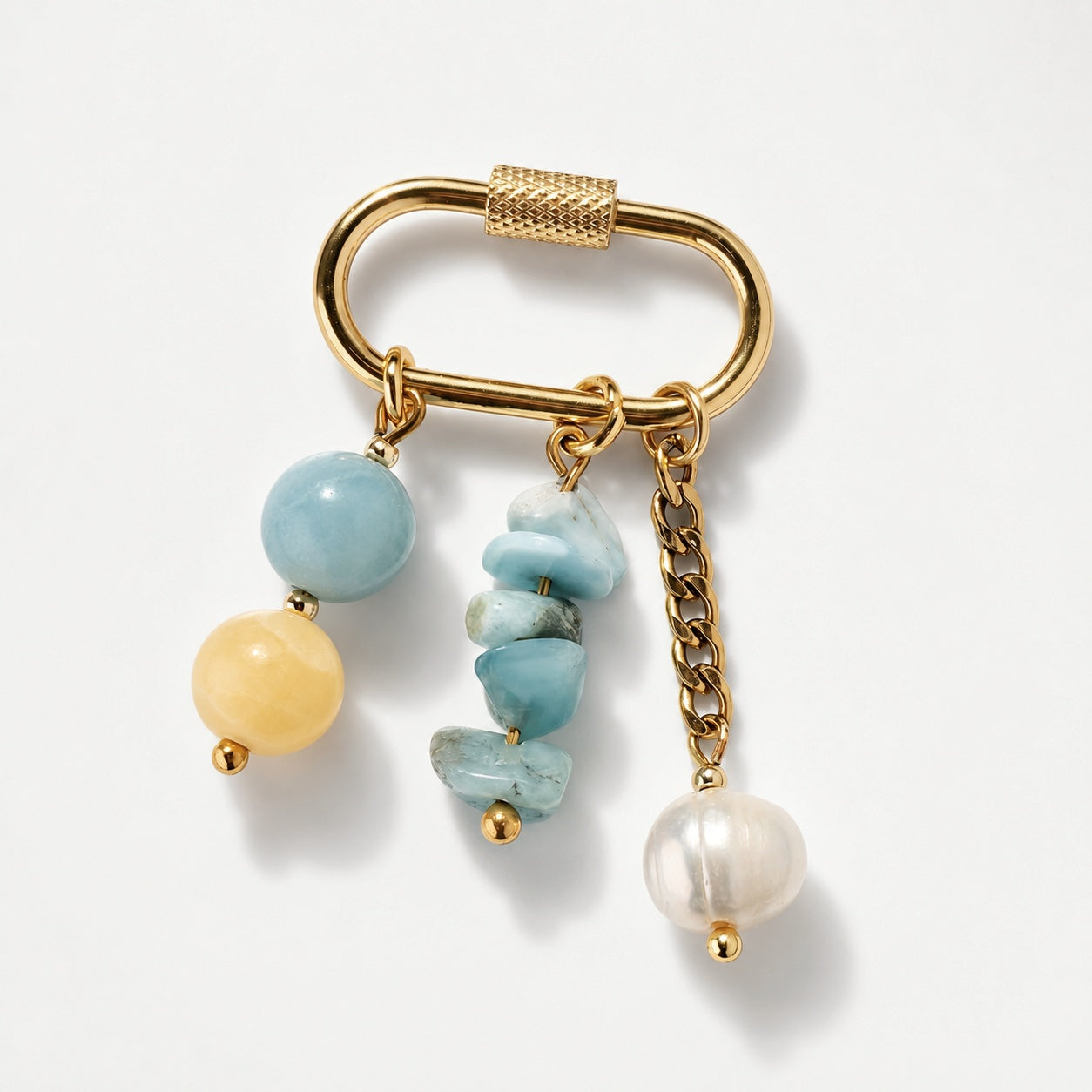 BEACH DAY 𖦹 Amazonit & Calcit Charm