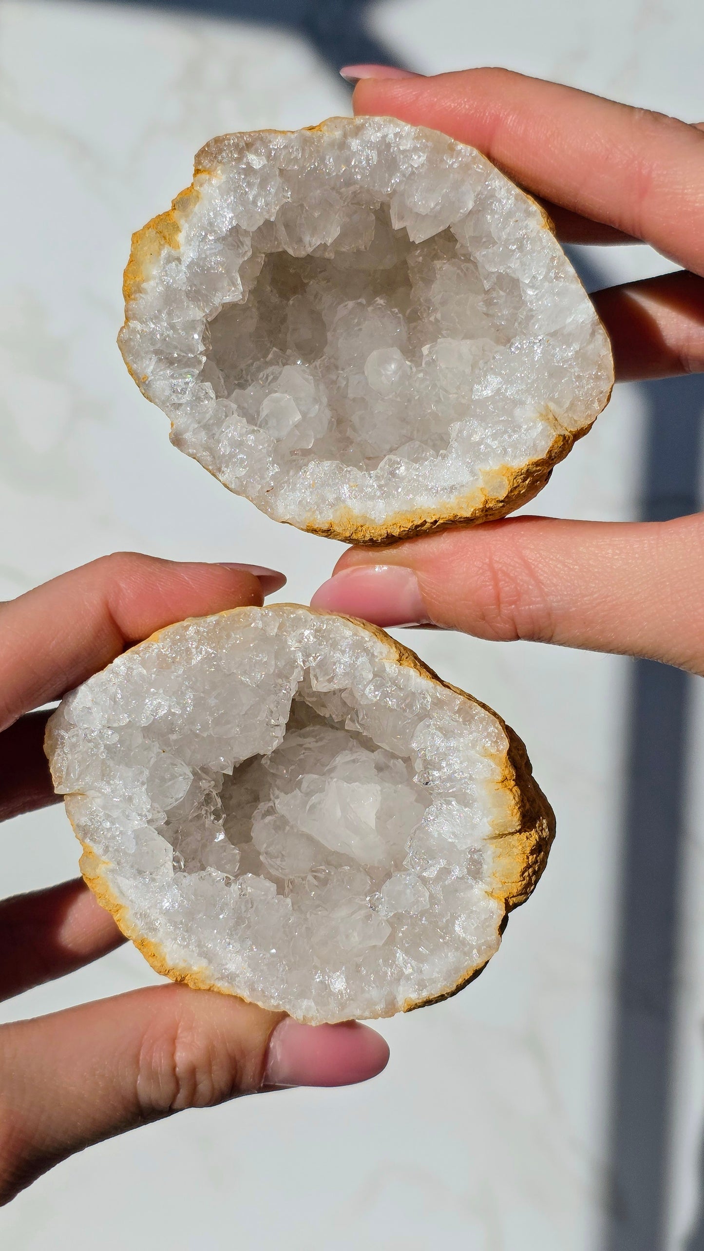 Quarzgeode Paar