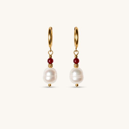 CRIMSON PEARL · Edelstein Ohrringe