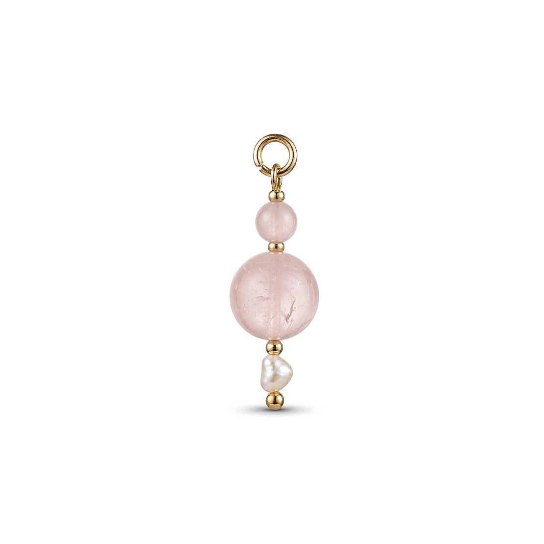 ROSÉ TIDE 𖦹 Rosenquarz & Perle Charm