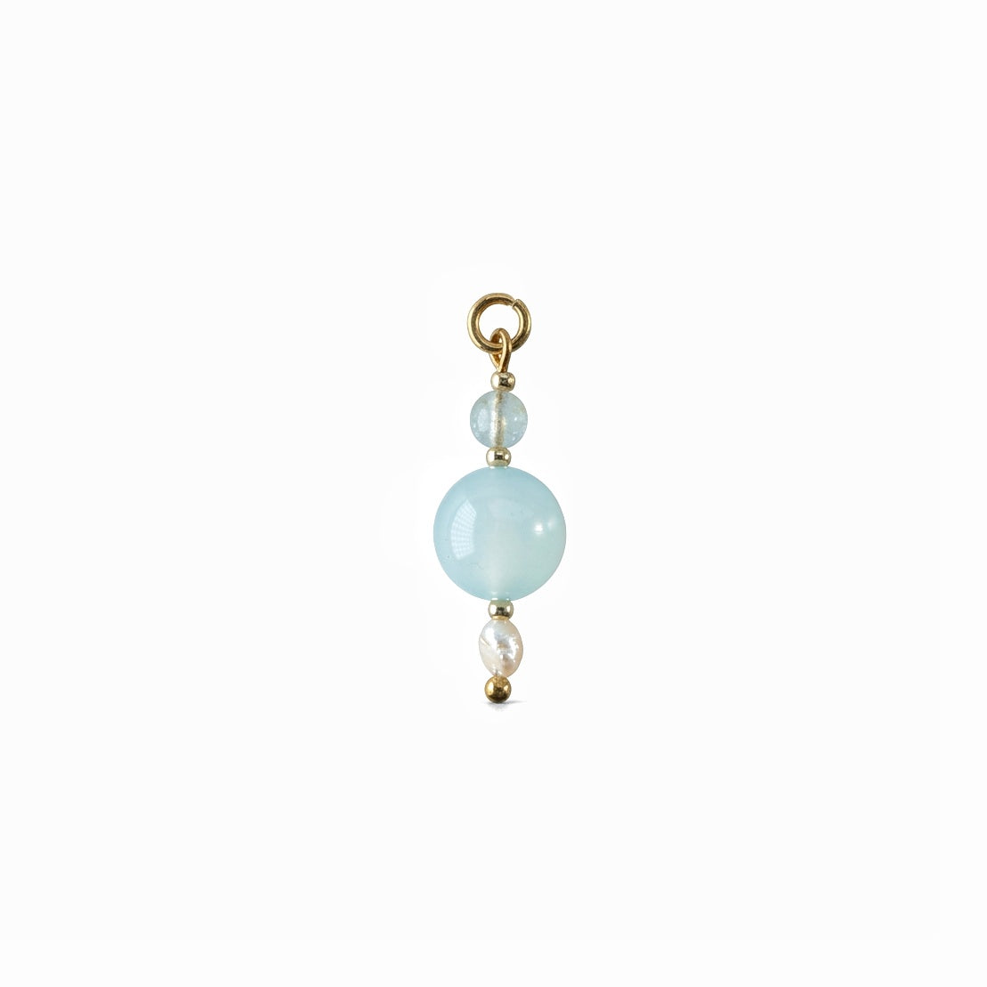 OCEAN WISH 𖦹 Aquamarin, Achat & Perlen Charm