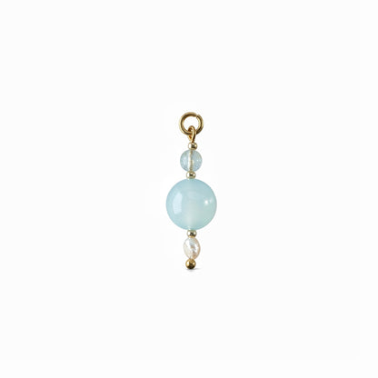 OCEAN WISH 𖦹 Aquamarin, Achat & Perlen Charm