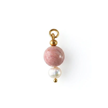 BLUSH 𖦹 Rhodonit & Perlen Charm