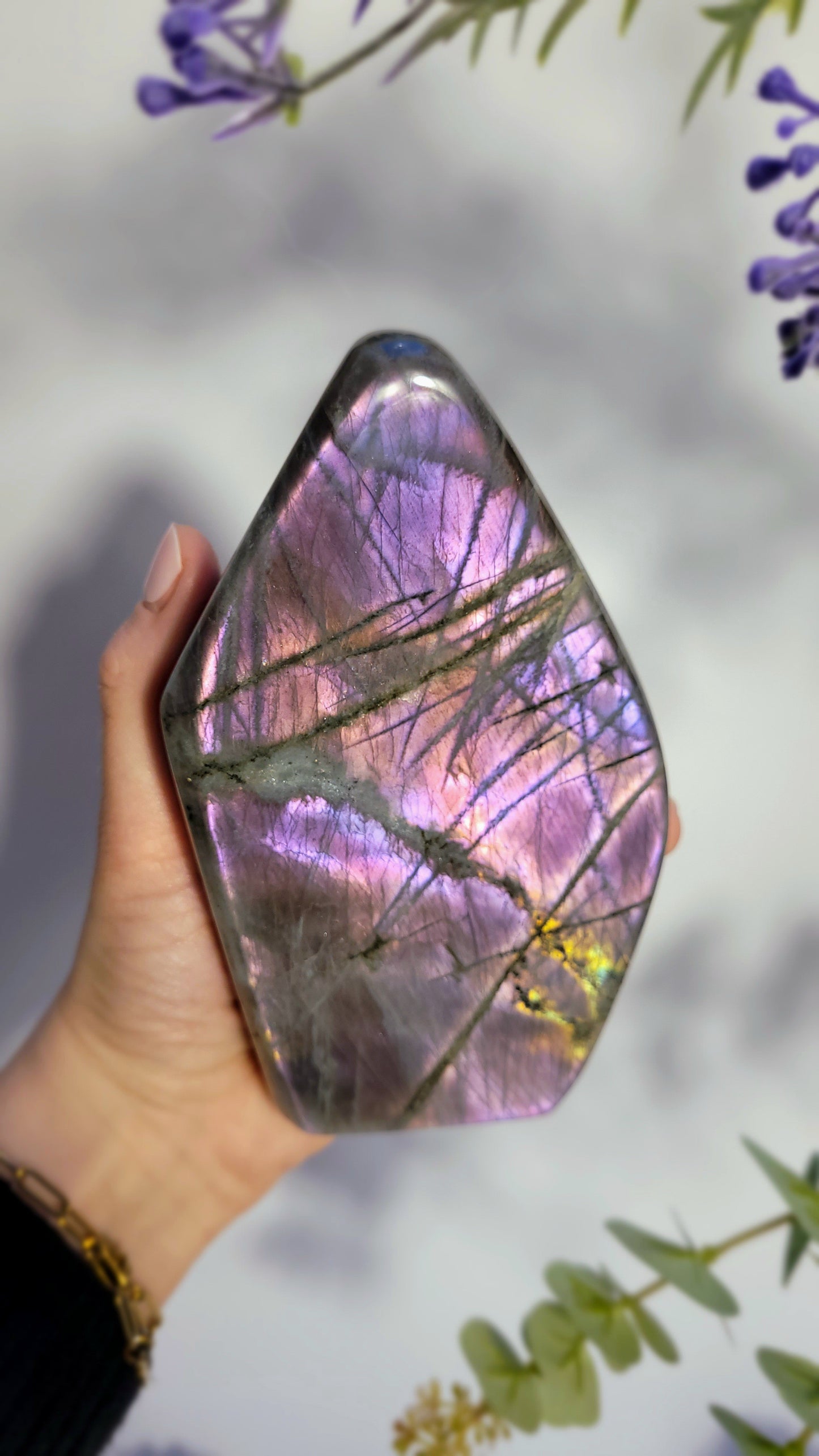 Pinke Labradorit Freiform XL