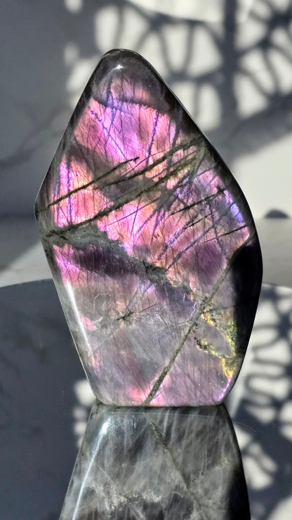 Pinke Labradorit Freiform XL