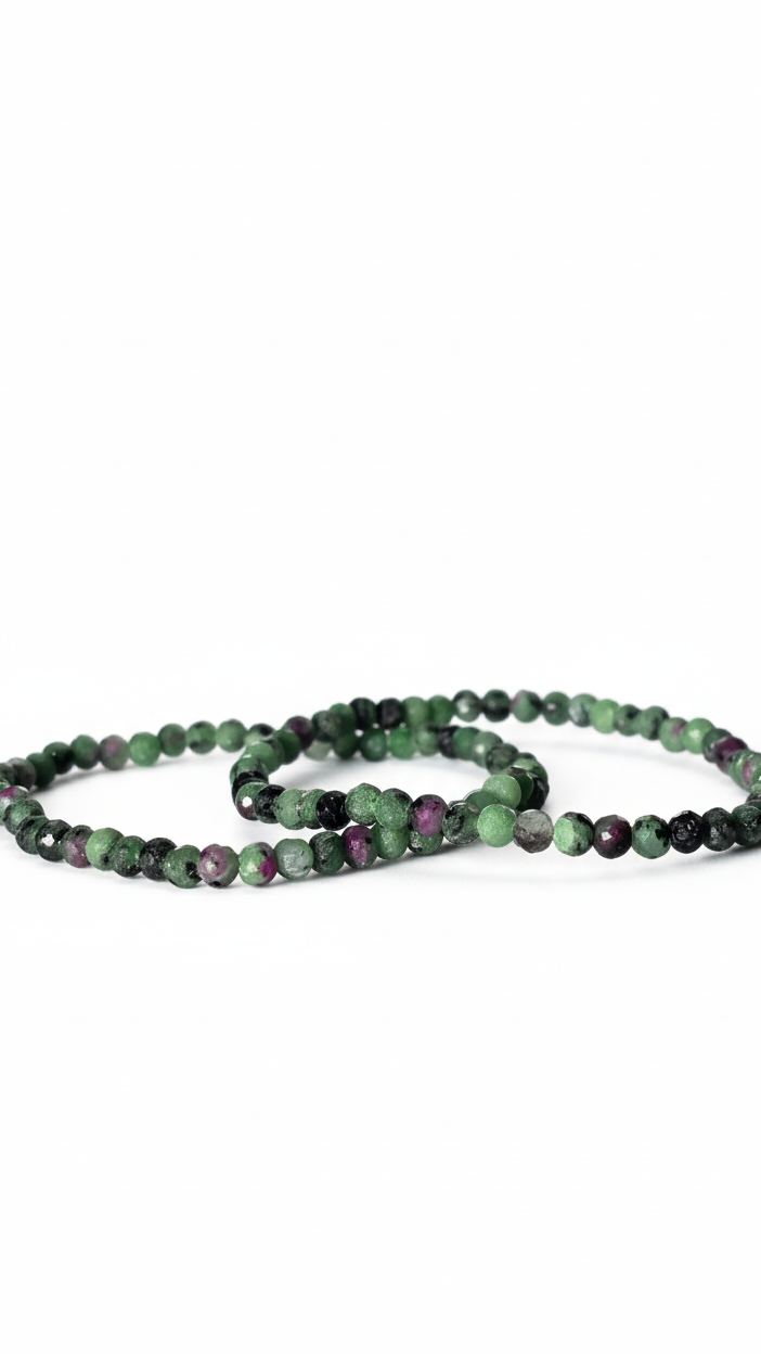 RUBIN IN ZOISIT ·  Facettiert · Armband