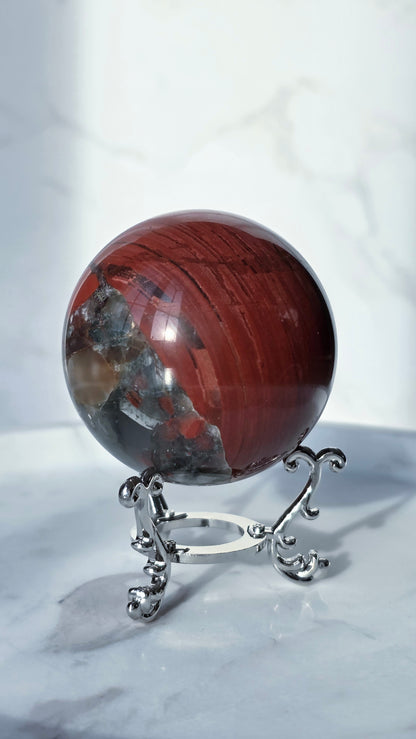 Afrikanischer Blutjaspis Kugel (Heliotrop)