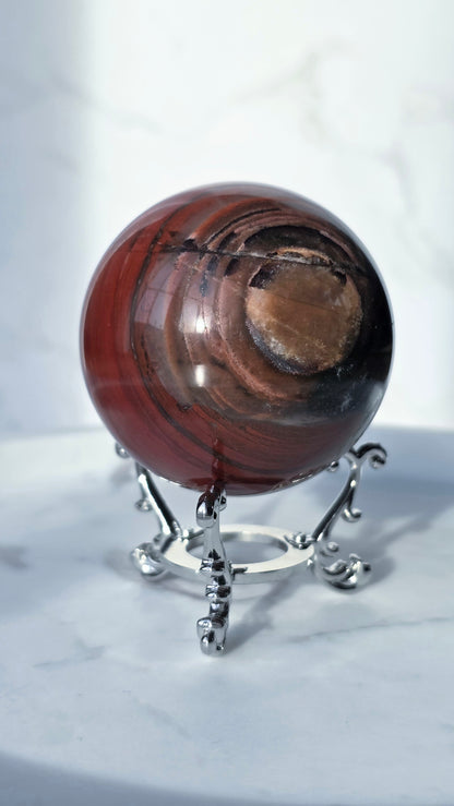 Afrikanischer Blutjaspis Kugel (Heliotrop)