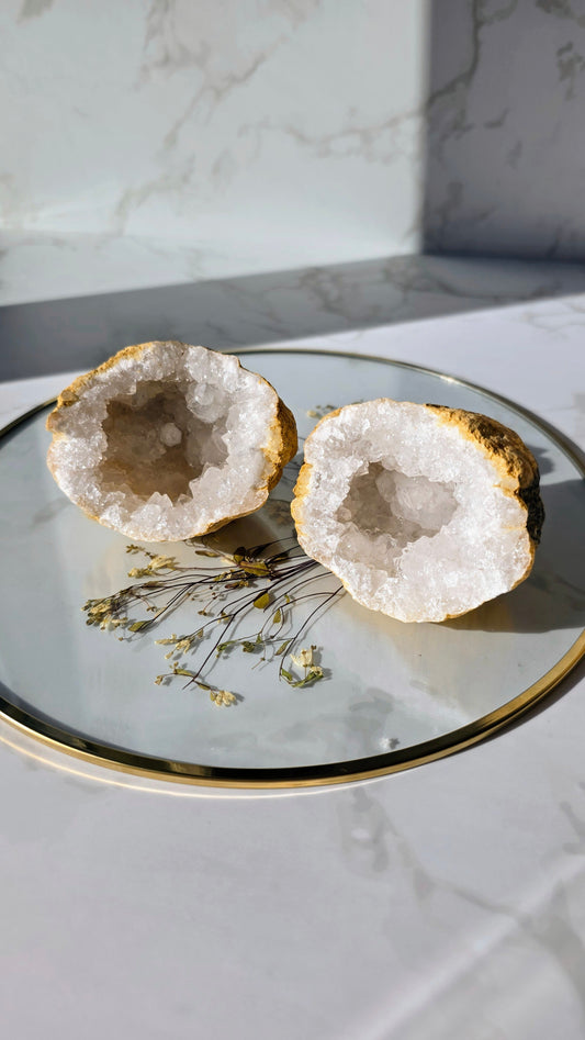 Quarzgeode Paar