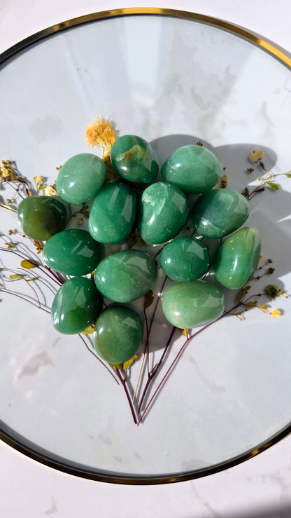 Grüner Aventurin Trommelsteine