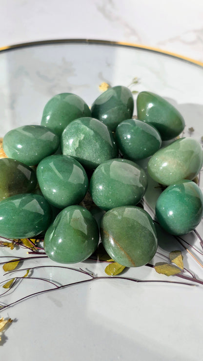 Grüner Aventurin Trommelsteine