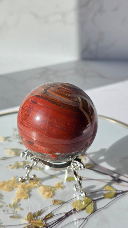 Afrikanischer Blutjaspis Kugel (Heliotrop)