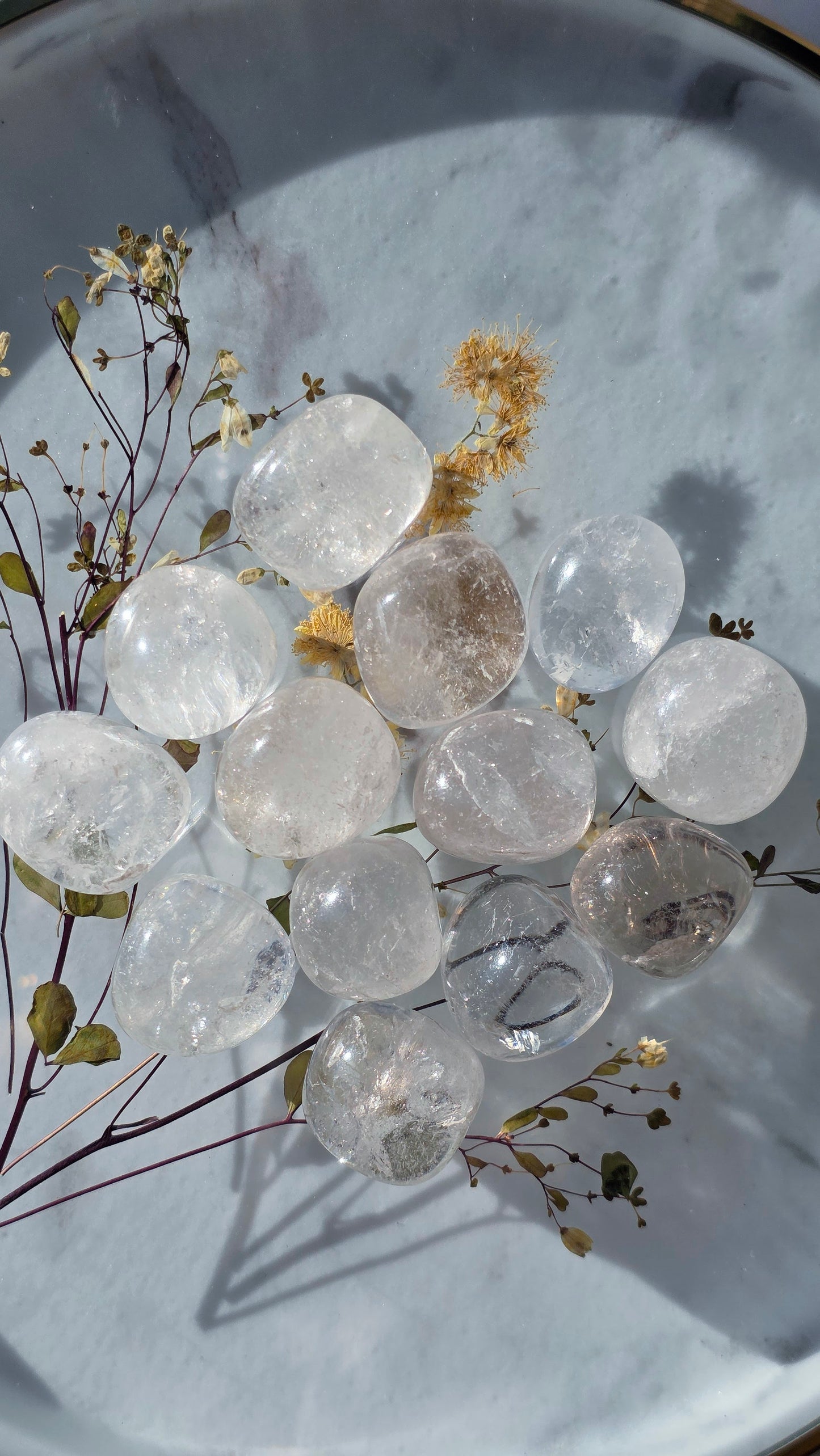 Bergkristall Trommelsteine