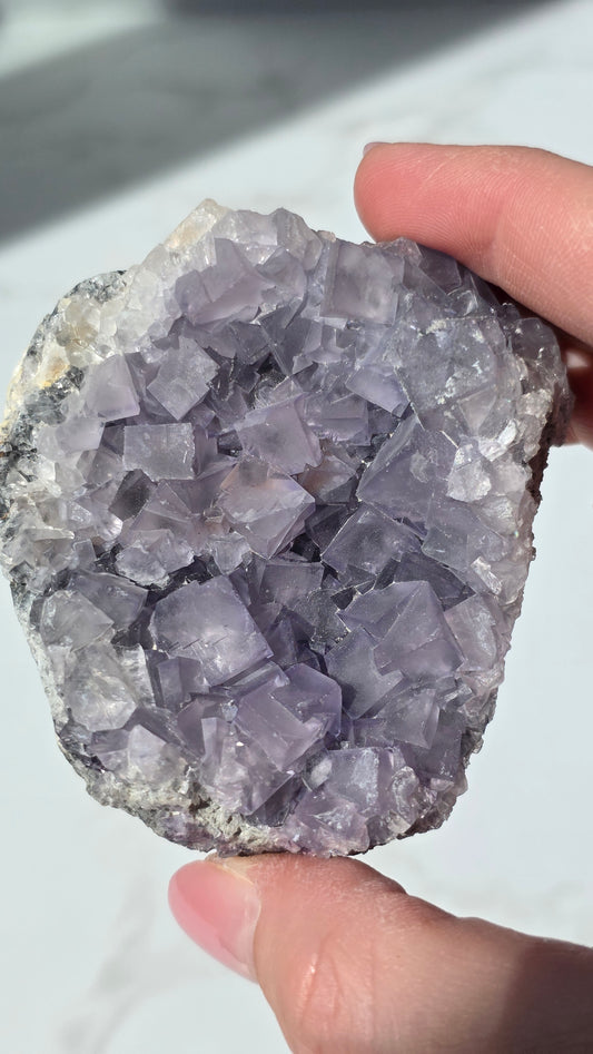 Blau-Violetter Fluorit - Cluster