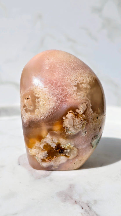 Pink Amethyst Blumenachat Freiform