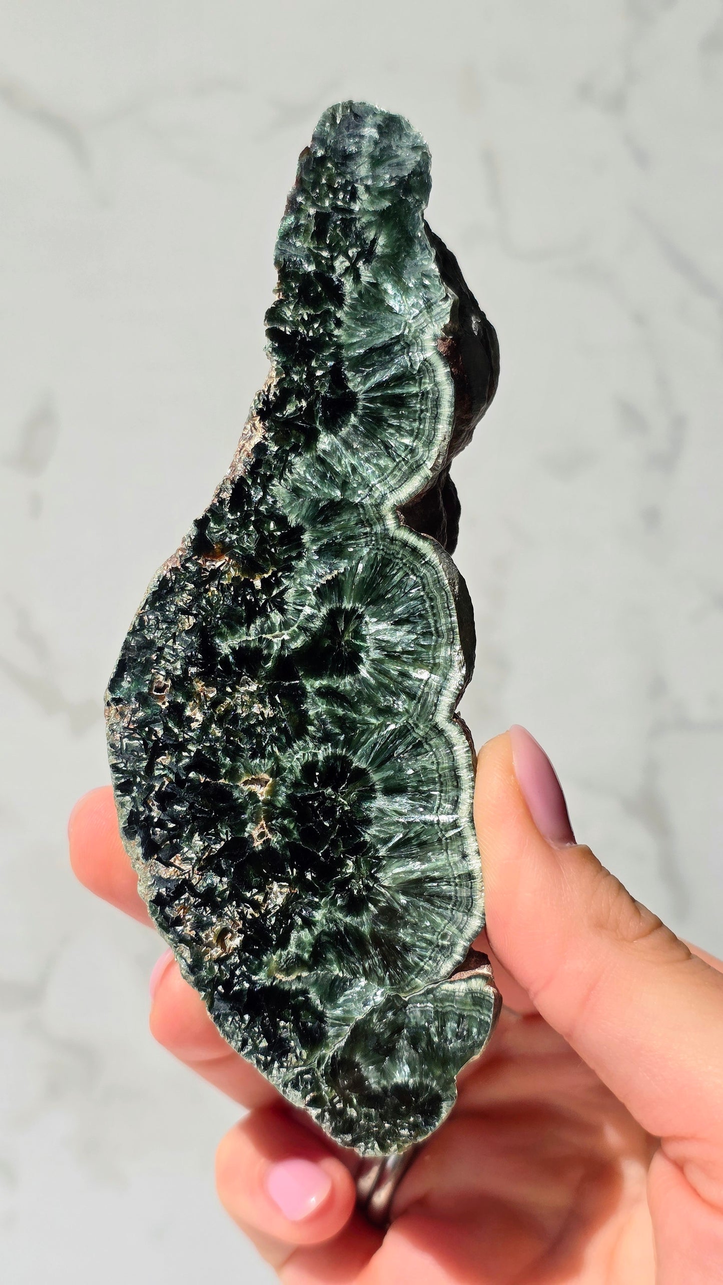 Seltener Seraphinit aus Sibiren