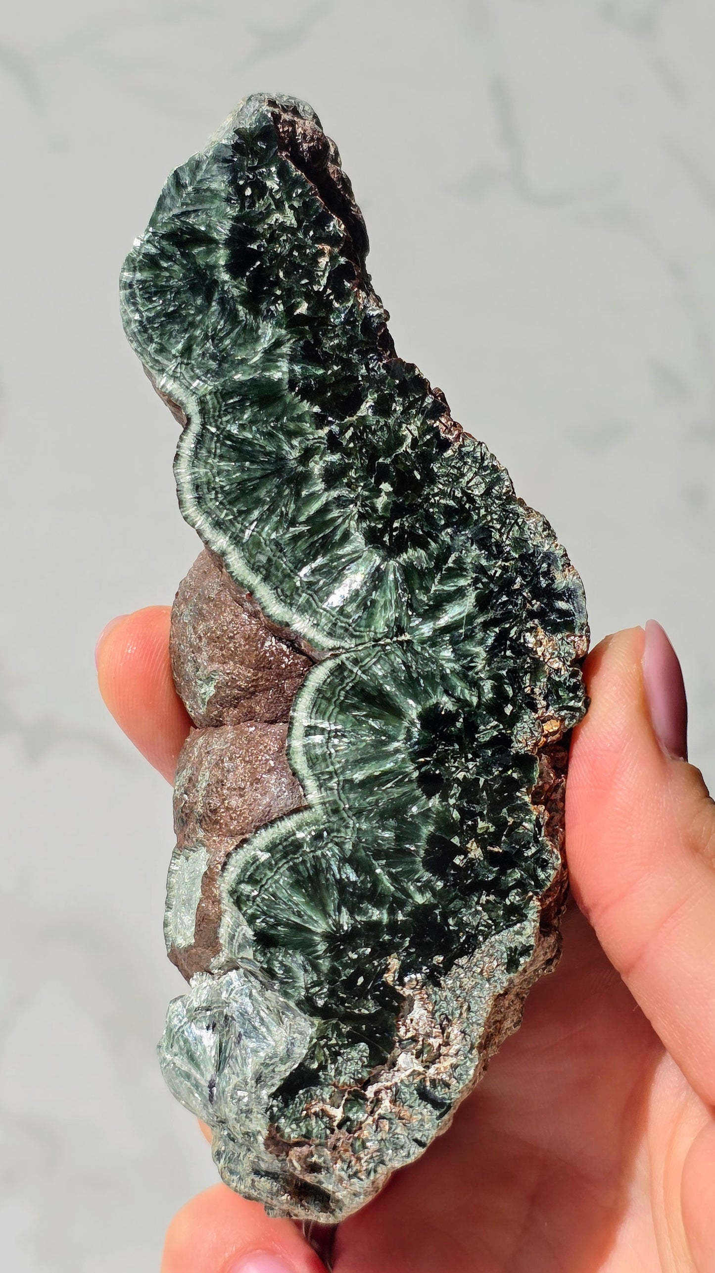 Seltener Seraphinit aus Sibiren