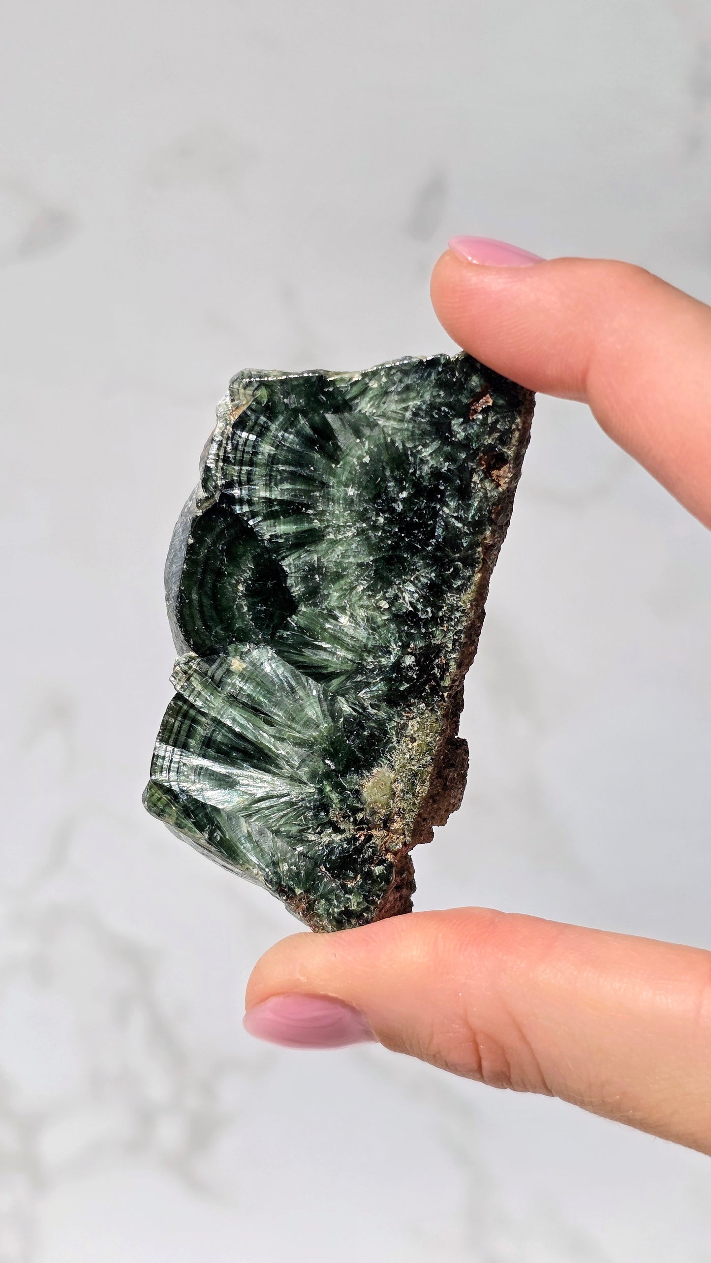 Seltener Seraphinit aus Sibiren