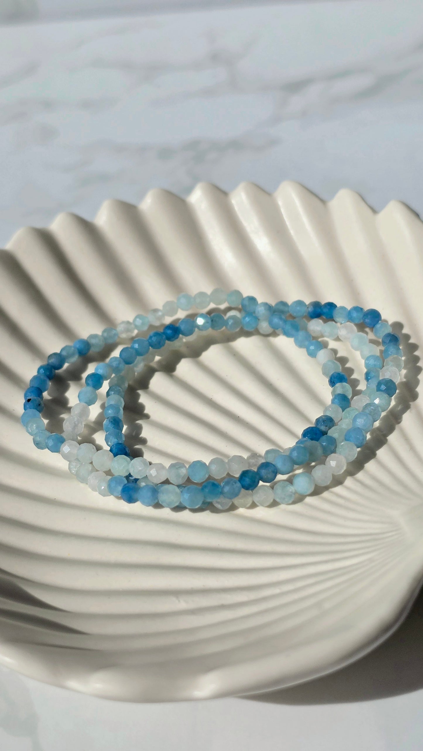 Aquamarin - Armband Facettiert