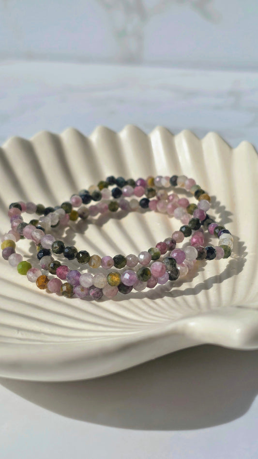 Bunter Turmalin - Armband Facettiert