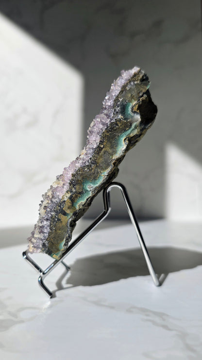 Amethyst mit Calcit Cluster mit Sugar-Effekt aus Brasilien