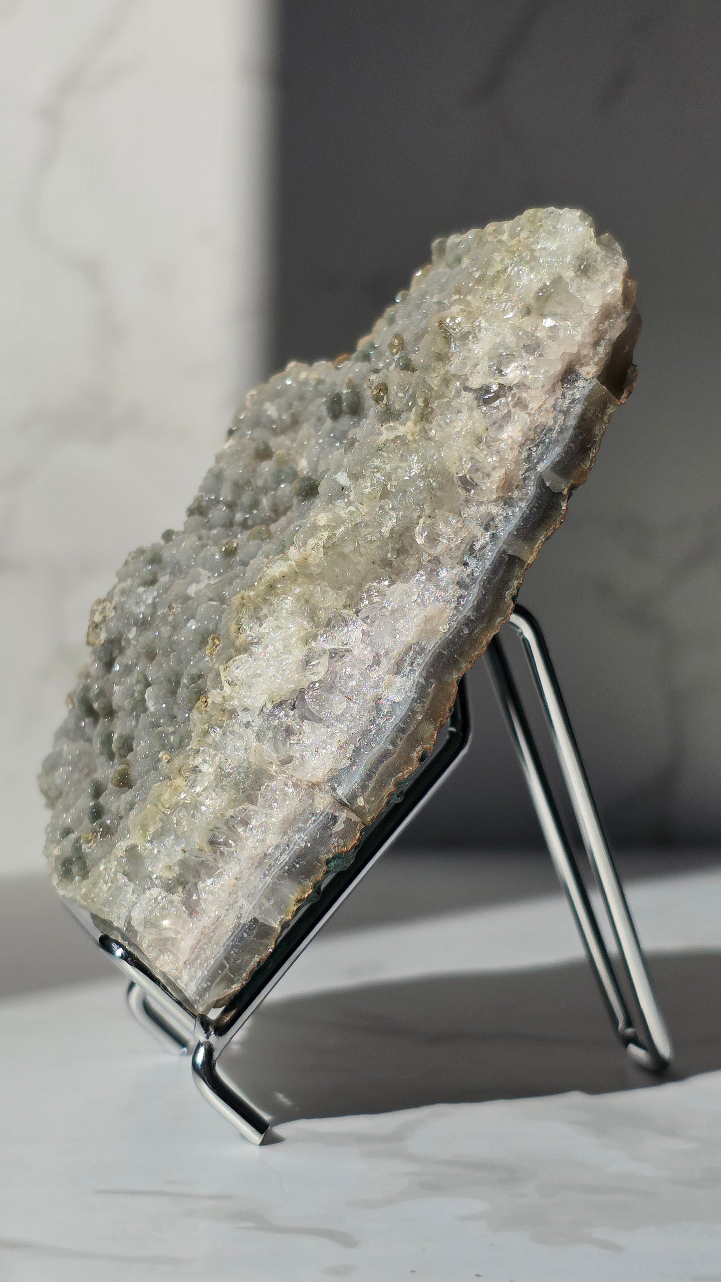 Chalcedon Cluster mit Sugar-Effekt aus Brasilien