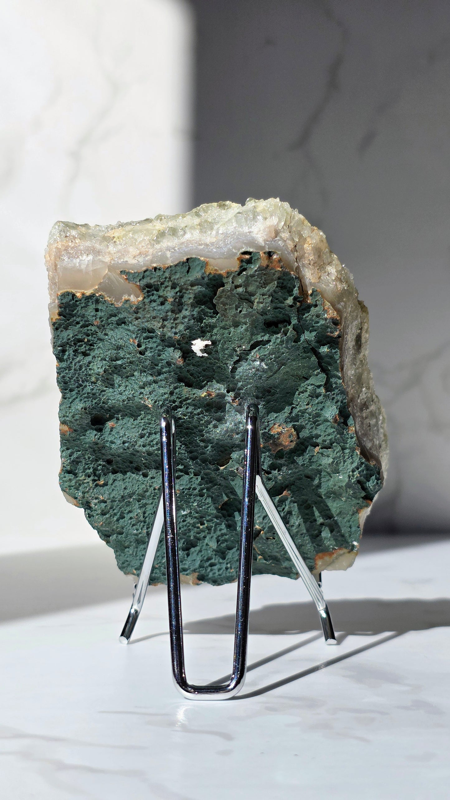 Chalcedon Cluster mit Sugar-Effekt aus Brasilien