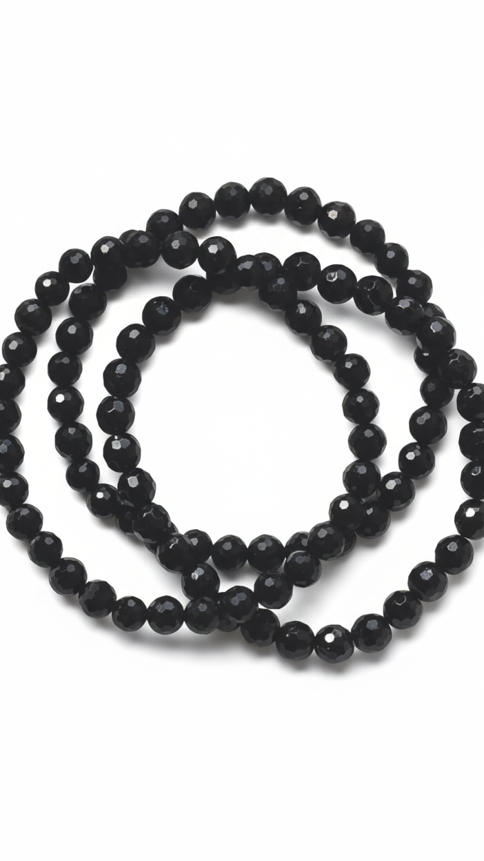 SCHWARZER TURMALIN · FACETTIERT · Schörl · Armband
