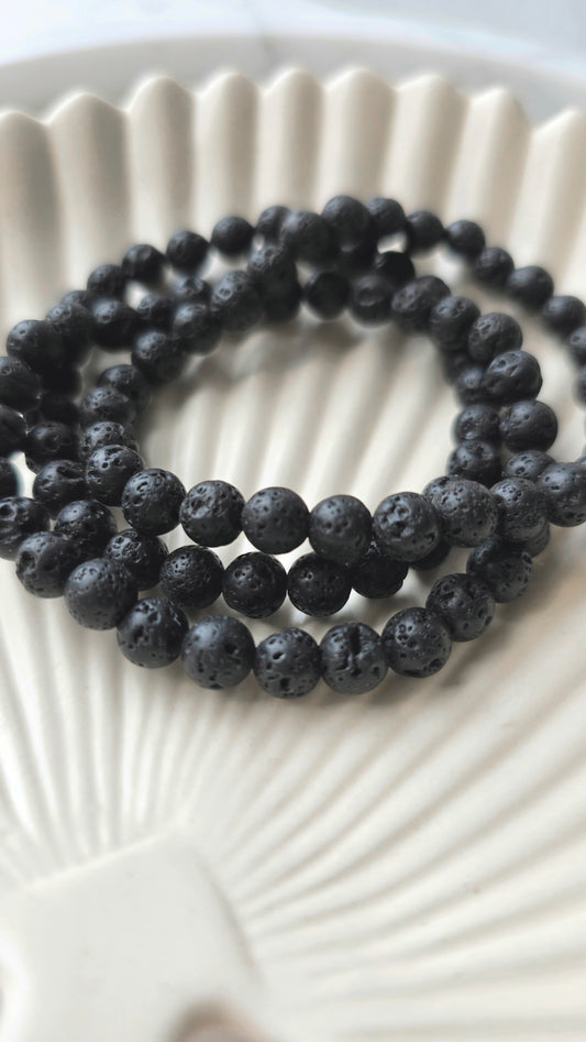 Lava Kugelarmband 7 mm – Erdung & innere Stärke