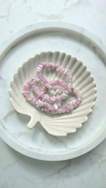Kunzit Splitterarmband – Glossy Pastellzauber | HQ Qualität
