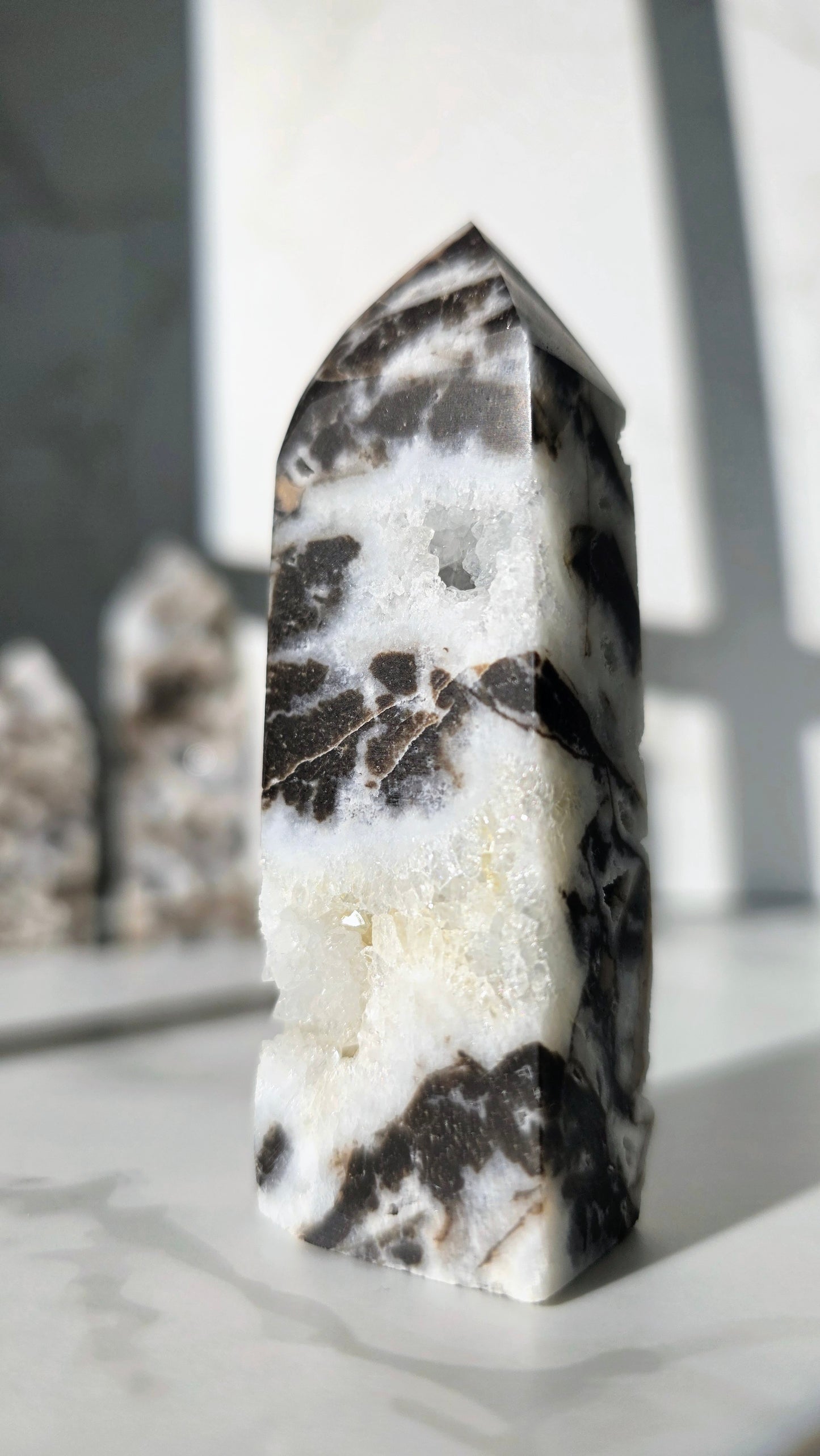 Druzy Sphalerit Turm – Funkelnde Energie & Erdverbundenheit in Perfektion