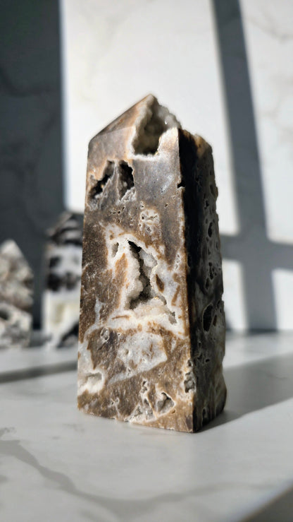 Druzy Sphalerit Turm – Funkelnde Energie & Erdverbundenheit in Perfektion