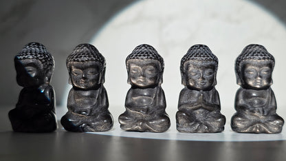 Goldobsidian Buddha Carving – Schutz & Spirituelle Tiefe