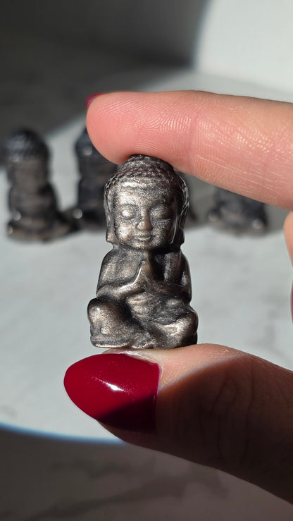 Goldobsidian Buddha Carving – Schutz & Spirituelle Tiefe