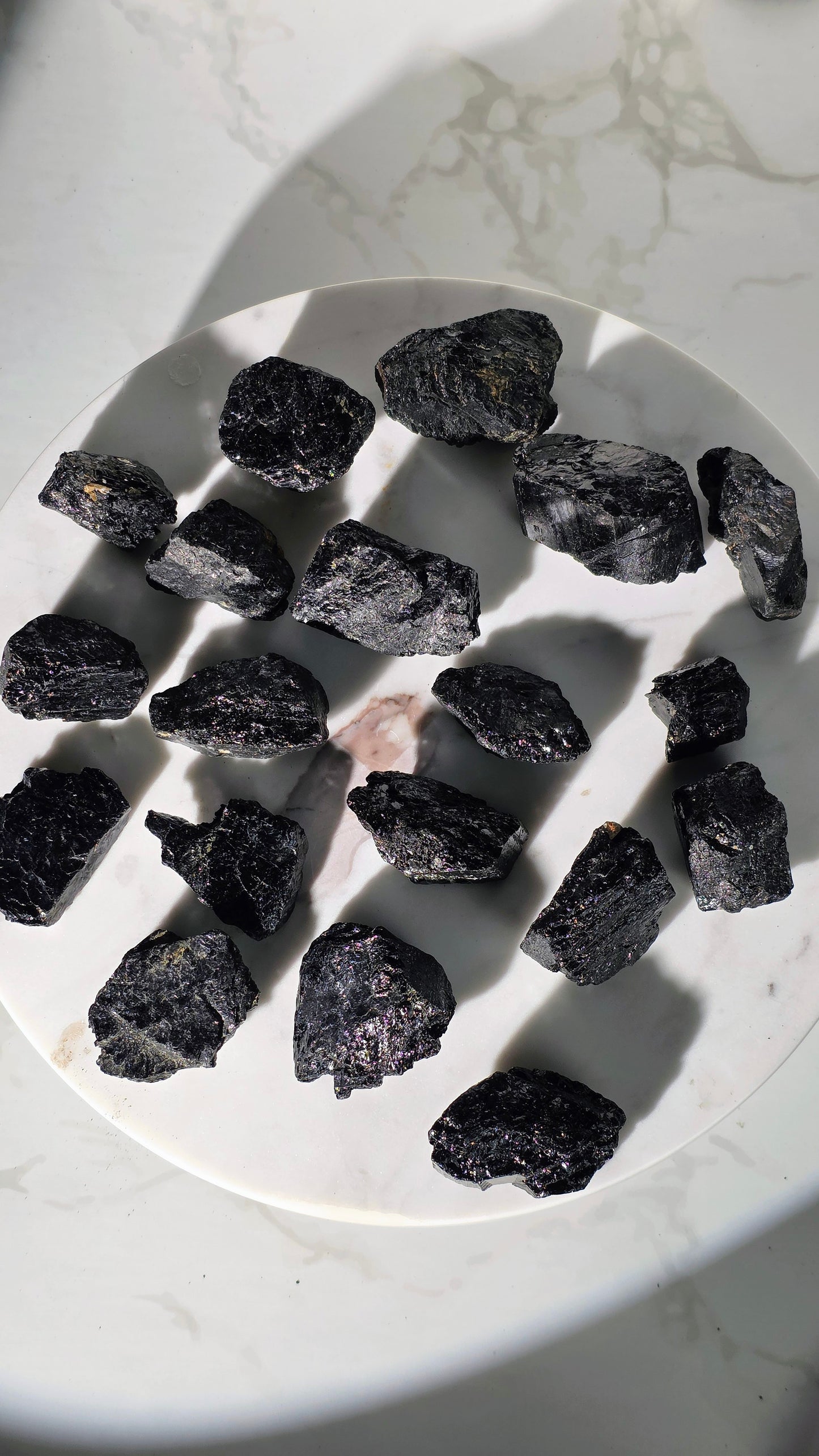 Schwarzer Turmalin Rohsteine (Schörl)