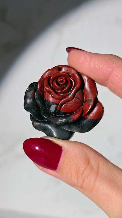 Afrikanischer Blutjaspis - Rose (Heliotrop)