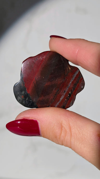 Afrikanischer Blutjaspis - Rose (Heliotrop)