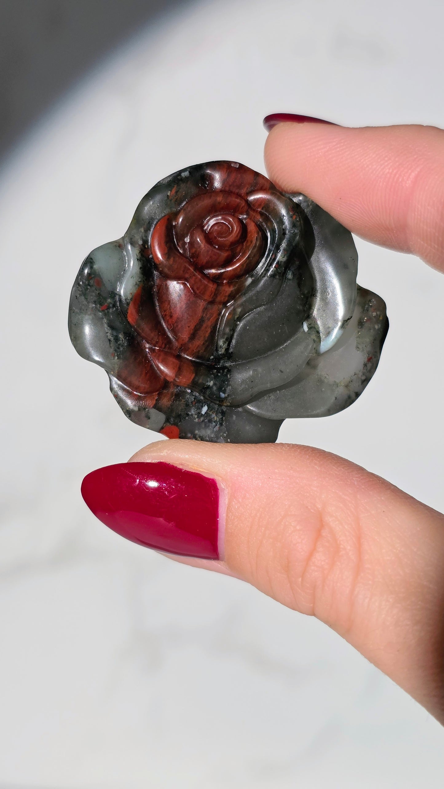 Afrikanischer Blutjaspis - Rose (Heliotrop)