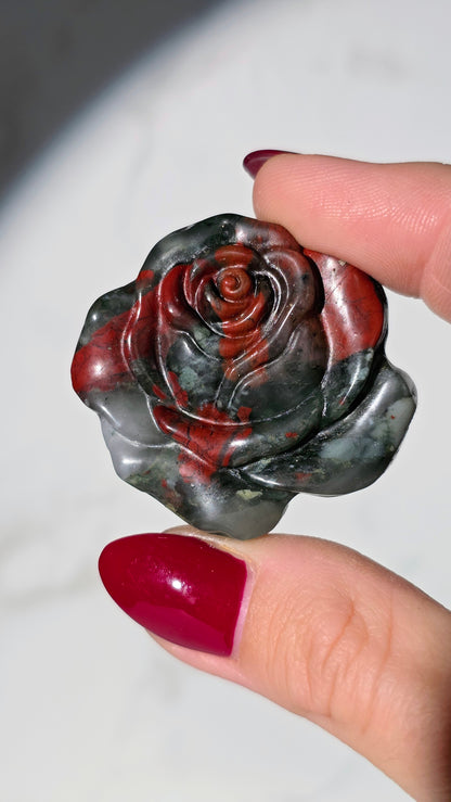 Afrikanischer Blutjaspis - Rose (Heliotrop)