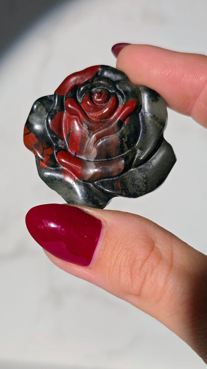 Afrikanischer Blutjaspis - Rose (Heliotrop)