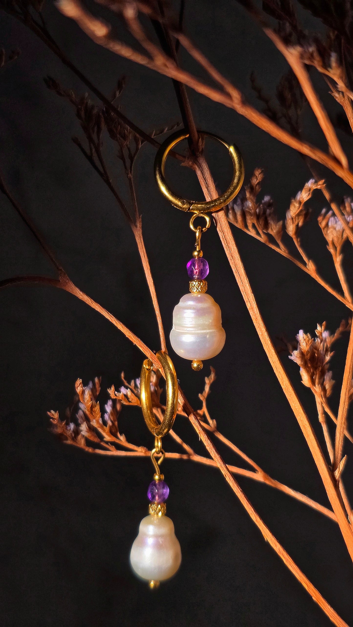 LAVENDER PEARL · Edelstein Ohrringe
