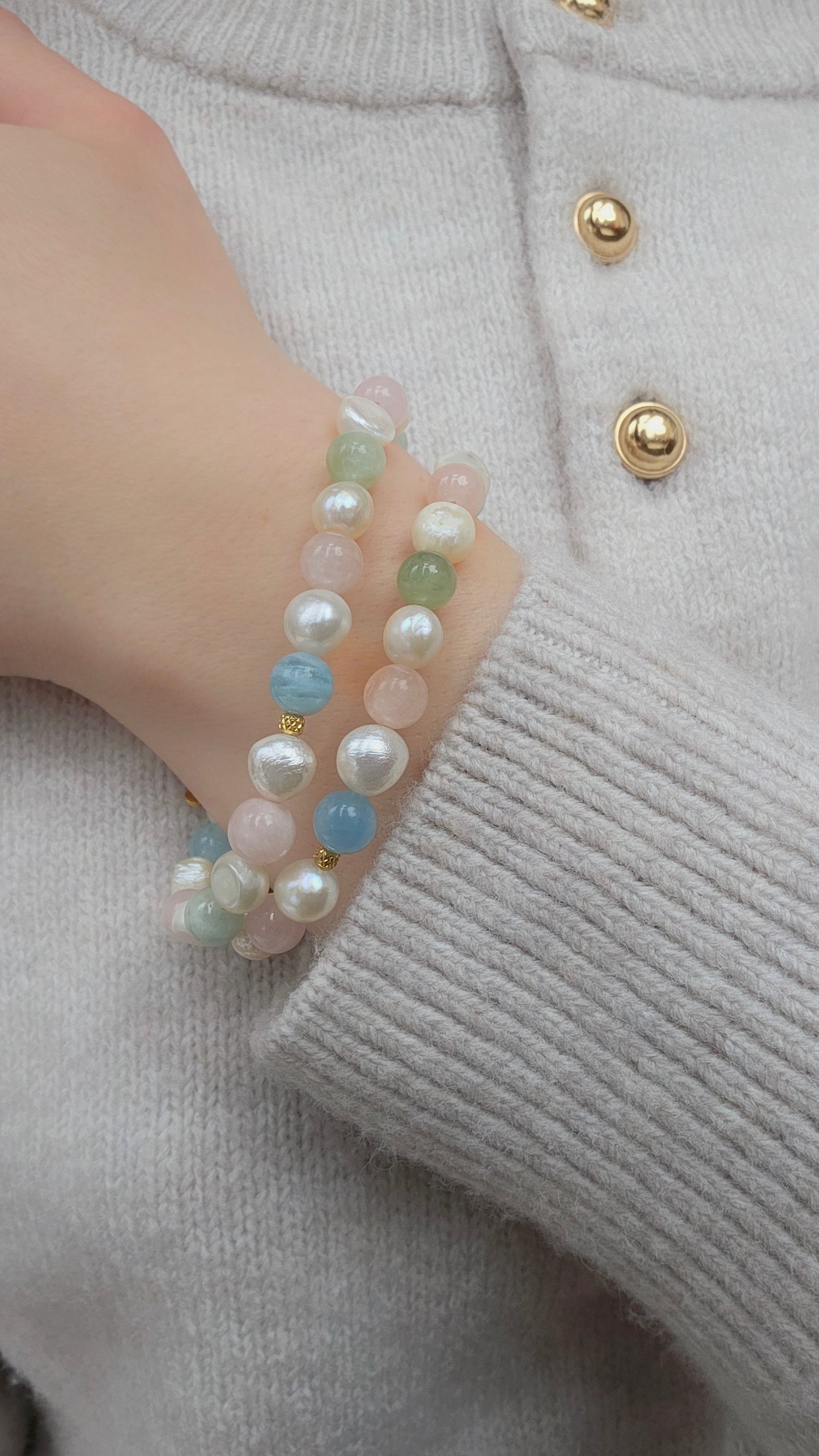 SERENE HEART · Multicolor Edelstein Armband