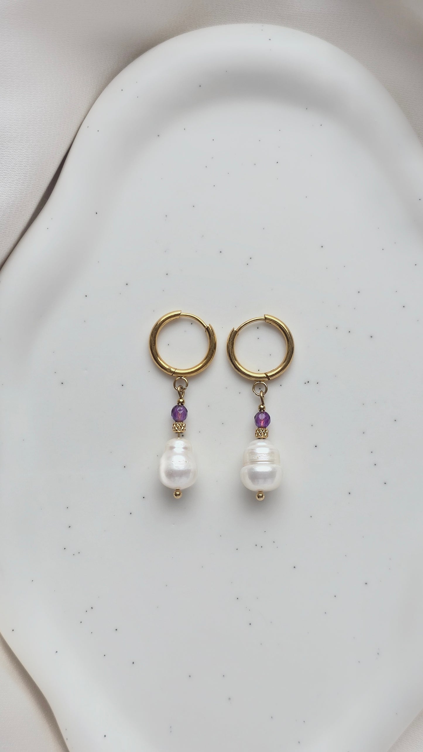 LAVENDER PEARL · Edelstein Ohrringe