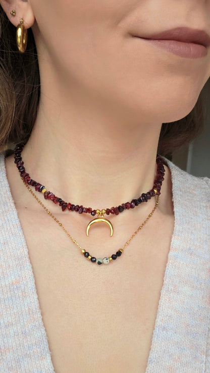 RED MOON · Edelsteinkette