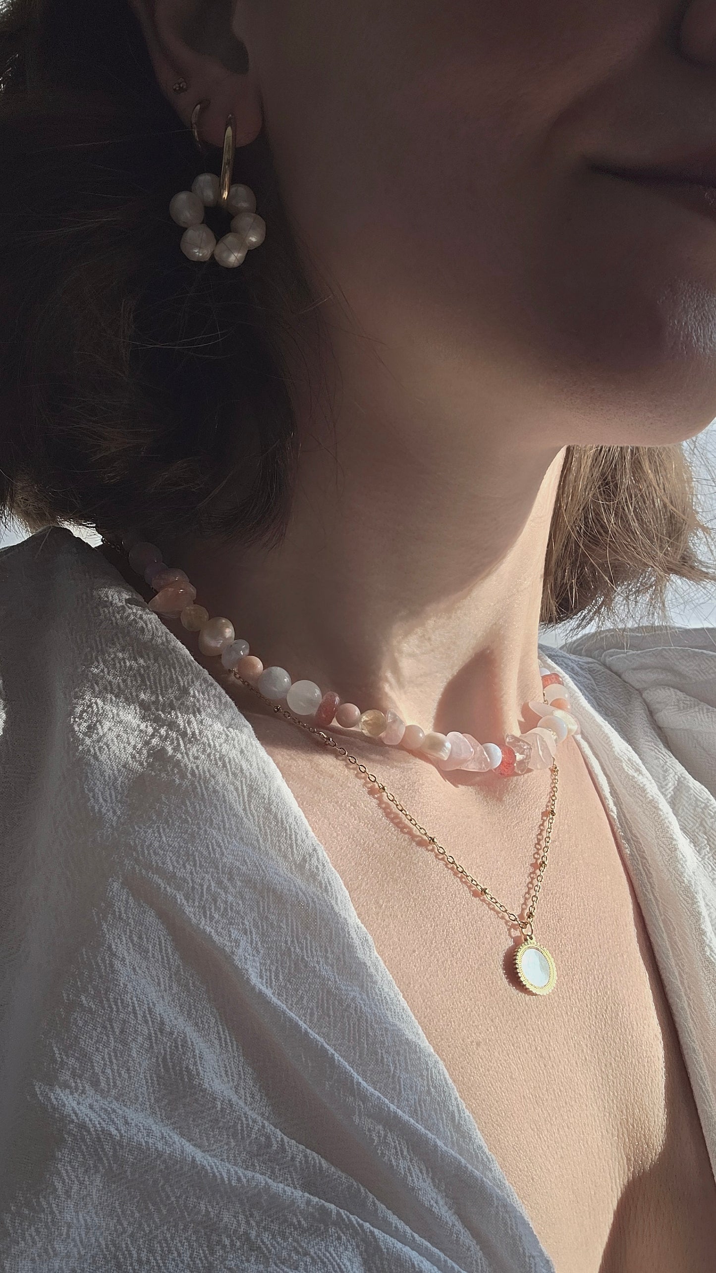SOFT BLOOM · Multicolor Edelsteinkette
